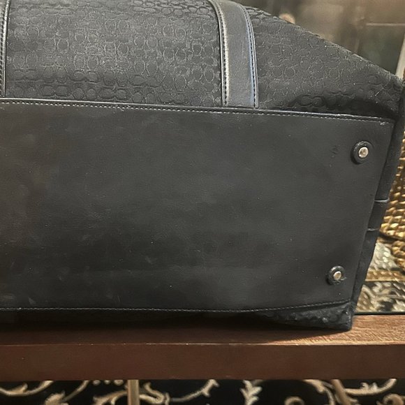 Coach Signature Canvas Black Diaper Bag/Carryall Ex-Large - Picture 7 of 8